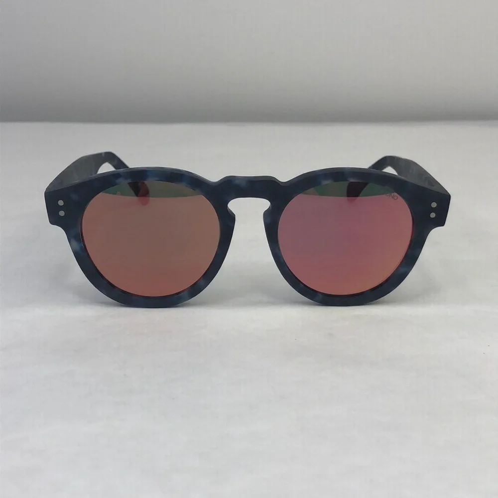 KOMONO Clement Matte Indigo Demi Sunglasses (NEW) round blue